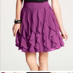 Ann Taylor sz 14 Waterfall Chiffon Skirt CL221